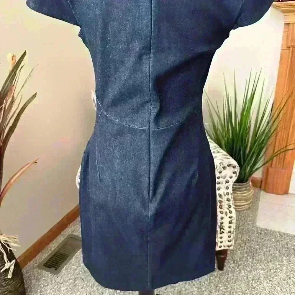 Banana Republic Denim Cap Sleeved Dress-Brand New with Tags! - Picture 4 of 7